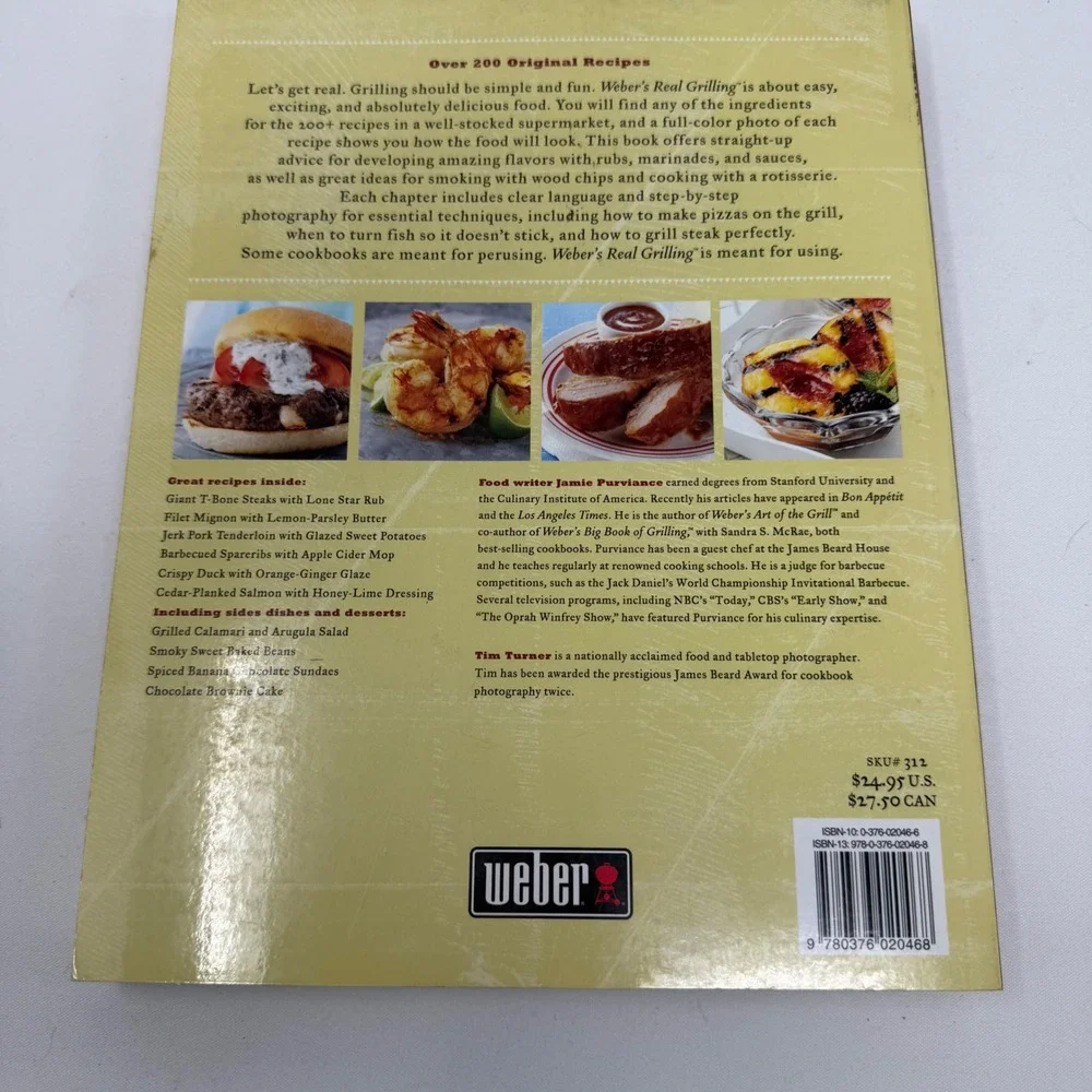 Weber's Real Grilling and Time to Grill Cookbook Set Jamie‎ Purviance BBQ Books